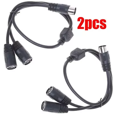 5 PIN MIDI DIN 1 Male Plug To 2x Female Socket Y Splitter Adapter Cable 50cm 2x • $17.95