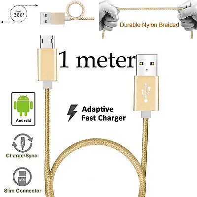 Nylon Data Charger Micro USB Cable Cord For Meizu M10 C9 V8 Pro Note 8 M8c M6T • $4.49