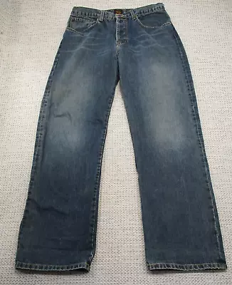 Vintage Von Dutch Greaser Jeans 32x34 Selvedge Blue Denim Button Fly • $149.49