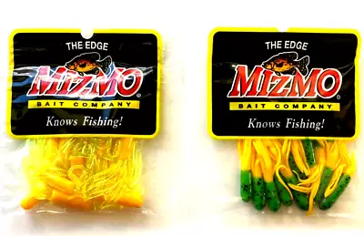 MIZMO Soft Plastic Crappie Tube 2  Gold Yellow 15ct & 1.5  Pumpkin Seed Ylw 15ct • $8.44