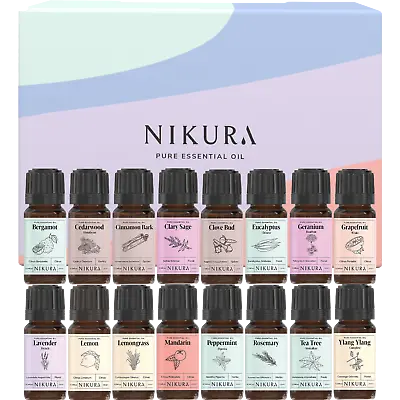 Nikura | 16 X 10ml Essential Oils 100% Pure - Mega - Gift Set • £26.99