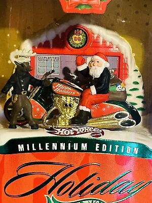 NIB Vtg Christmas Ornament Hot Wheels Santa Motorcycle Scorchin Scooter • $9.95