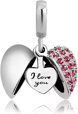 Heart I Love You Birthday Gifts Charms Bead For Charms Bracelet & Necklaces • $14.12