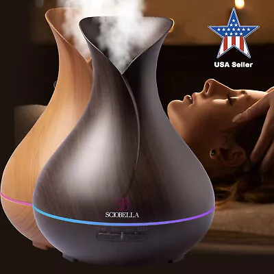 Essential Aroma Oil Diffuser For Large Room Ultrasonic Aromatherapy 500 Ml • $20.39