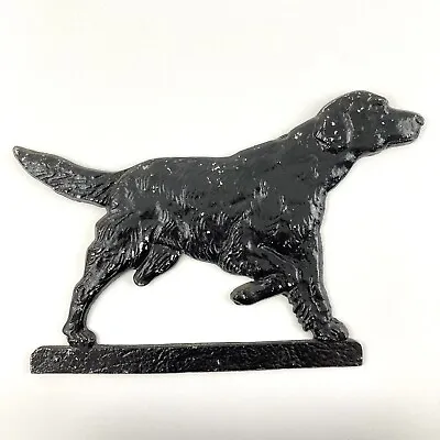 Black Labrador Retriever Dog Aluminum  Plaque Hanging Wall Decor 10 X 7 Vintage • $12.99