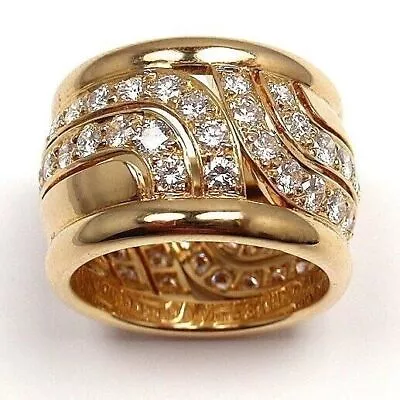 £3.70 • Buy Elegant 18k Yellow Gold Plated Rings Women Cubic Zirconia Jewelry Gift Size 6-10