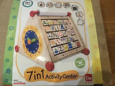 I'm Toy 7-in-1 Activity Centre Clock Abacus Letters Draw Steiner Montessori RARE • £22.99