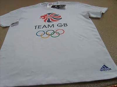 Official Adidas Olympics RIO 2016 Team GB Logo Men's White T-Shirt • £19.99