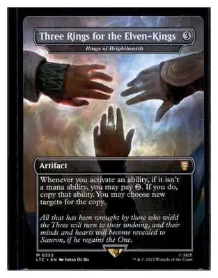 MTG Lord Of The Rings Commander #352 Three Rings For The Elven-Kings Mythic • $7.99