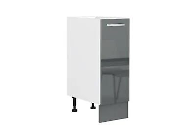£104.95 • Buy Kitchen Unit 30cm Base Cabinet Cupboard 300mm Soft Close 1 Door Grey Gloss Luxe