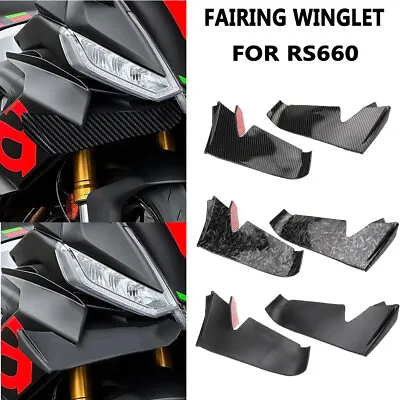 Carbon Fiber Fairing Winglet Aerodynamic Wing Kit Spoilers Kit For Aprilia RS660 • $115