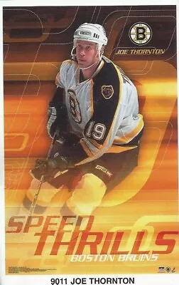 Joe Thornton  Speed Thrills  Boston Bruins Original Vintage Starline Poster New • $7