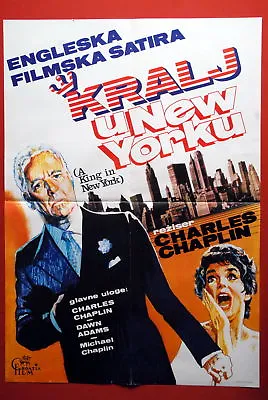 A King In New York Charles Chaplin 57’exyu Movie Poster • £12.91