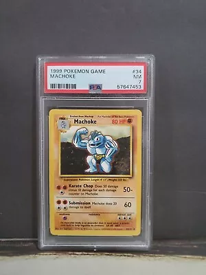 $4.25 • Buy Machoke 34/102 Base Set Unlimited Uncommon WOTC Pokemon TCG NM PSA 7