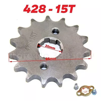 428 15T 20mm SPLINE Front Engine Sprocket Gear For  Pit Bike Lifan YX 50cc-160cc • £6.99