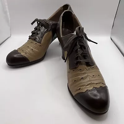 Vintage/Antique Drew Arch Best Lace Up Women’s Shoes Brown & Tan Heels • $128.19