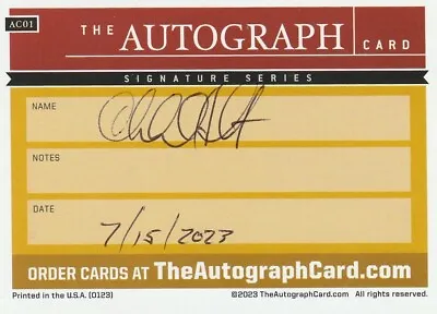 Col Charles Halt Ufo Witness Rendlesham Forest Signed And Dated Signature Card • $25