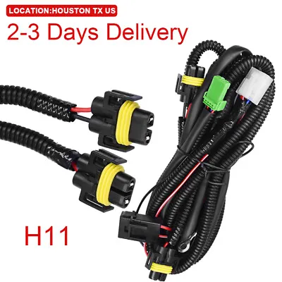 $16.99 • Buy US Location Fog Light Wiring Harness Switch Kit H11 LED Light For Honda Nissan