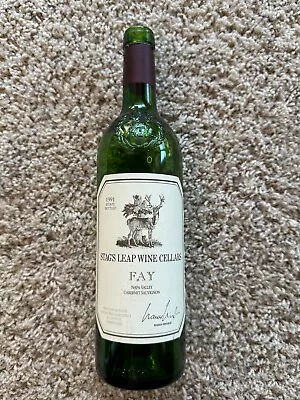 1991 Cabernet Sauvignon Stags Leap Cellars Fay Vineyard Napa Valley Empty • $17.95