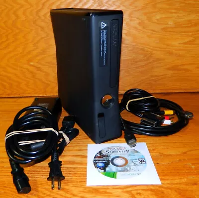 Microsoft XBOX 360 S Console 1439 W/ Cords  NO Hard Drive & Controllers  Works • $45.98
