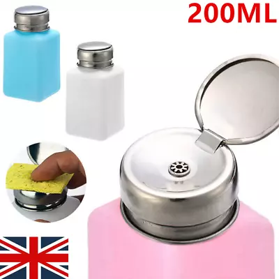 £4.37 • Buy Alcohol Dispenser 250ml Dispenser Bottle White Body Water Bottle Metal Cap UK