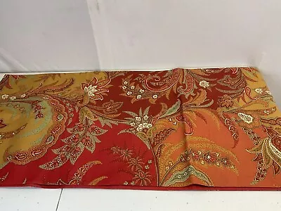 POTTERY BARN 18”x108” Multicolor Madeline Paisley Floral Earth Tone Table Runner • $25.49