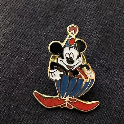 VTG Disney Pin Mickey Mouse Clown Hat Red Shoes & Blue Stripe Pants Mini Pin • $7.65