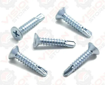 Self Drilling Screws Countersunk Zinc Plated Metal Fixing Windows Roofing • £154.76