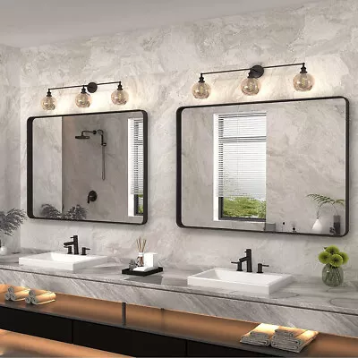 1200MM Anti-Rust Black Aluminum Frame Bathroom Mirror Wall Mounted Vanity Mirror • $139.90