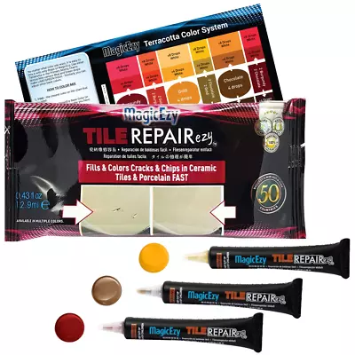 Tile RepairEzy: (Terracotta Kit): Ceramic Repair Kit - Tile Filler - MagicEzy • £31.99