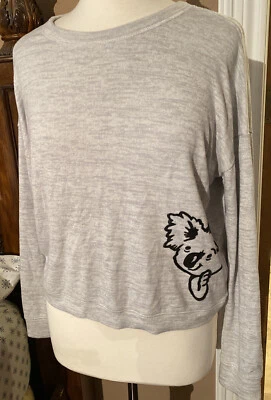 $6 • Buy Gilly Hicks Sydney Women's Long Sleeve Sweater Small Gray V Back Size S