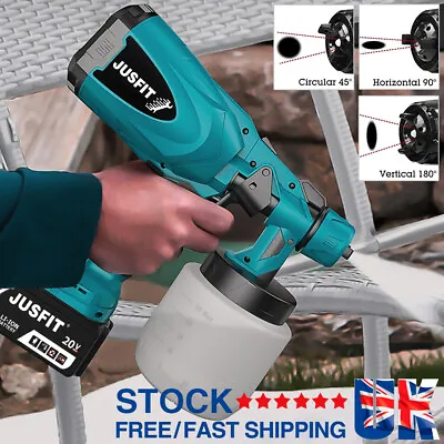 £47.99 • Buy Cordless Paint Sprayer Electric Spray Gun Fence Wall Airless For Makita Battery