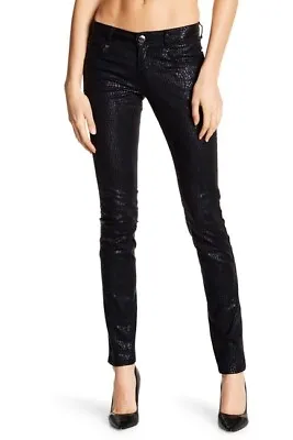 Vertigo 158388 Women's Foil Print Skinny Black Jeans Size 32 • $63.75