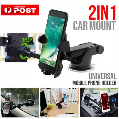 Car Mount Holder Cradle Dock Windshield For IPhone Galaxy GPS Mobile Cell Phone • $13.49