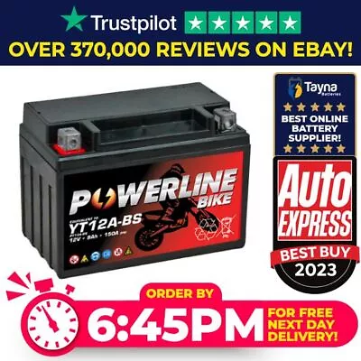 Powerline Battery CT12A-BS CT12ABS YT12A-BS FT12A-BS Fully Sealed 712119 • £32.99