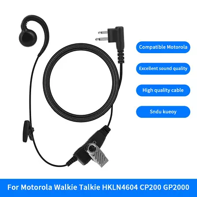 PTT Mic Swivel Earpiece Earphone For Motorola Radios Walkie Talkie CP200 CLS1110 • $11.35