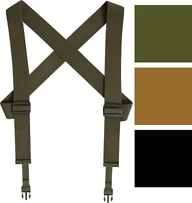 Tactical Combat Suspenders 2  Heavy Duty Adjustable Quick Release Buckle Braces • $29.99