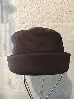 Vintage Womens Marche' Exclusive Brown Pillbox Hat 7” Band • $14.99