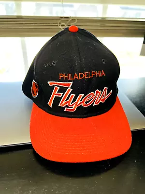 VTG 90s Philadelphia Flyers Sports Specialties Script Hat Cap NHL 7 1/4 • $115