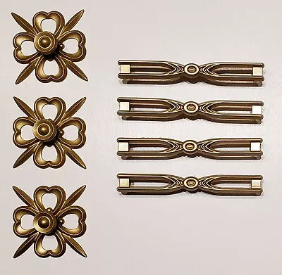 7 MCM Drawer Pulls & Knobs Atomic Design - 4 Bar Pulls 5  Boring & 3 Single Post • $50