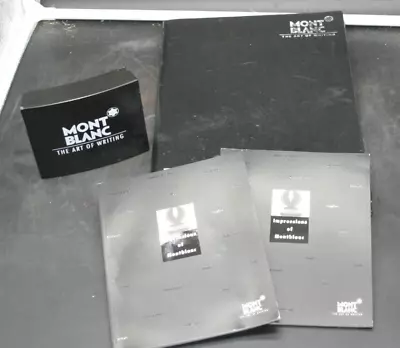 Vintage Montblanc LOT OF STORE DISPLAYS: Portfolio Sign Stand Booklets RARE!! • $199.99