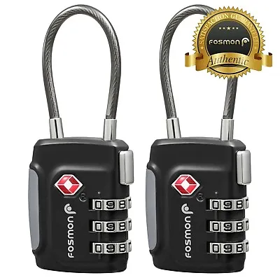 2x TSA Approve Luggage Travel Suitcase Bag Lock [3 Digit Dial] Padlock Reset • $12.99