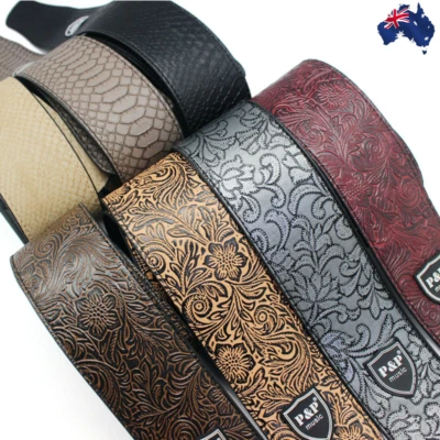 $19.80 • Buy Electric Acoustic Guitar Bass Strap Waterproof Widened PU Embossed Guitar Strap