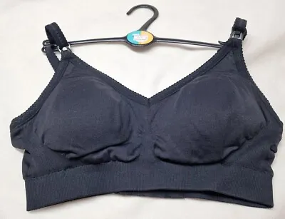 Ex M&S BEAUTIFUL NO WIRED  FULL  CUP NURSING BRA COLOUR BLACK SIZE SMALL 1154 • £6.99