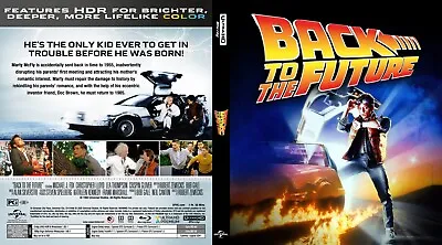 Back To The Future I II III BluRay CUSTOM Cover W/Empty Case (NoDiscs) 4K UHD • $10