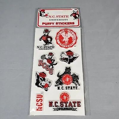 $9.99 • Buy Vintage NC State University Wolfpack NCSU Puffy Stickers 1984 NCAA New Sealed