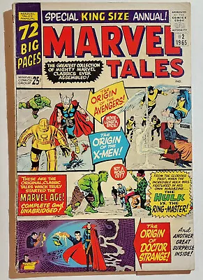 MARVEL TALES #2  Re-tells X-Men 1 Avengers 1 Origin Dr. Strange Early Hulk • $34.95