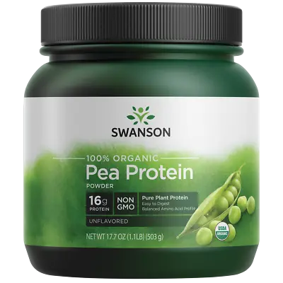 Swanson 100% Certified Organic Pea Protein Powder Non-gmo 1.1 Lb Powder • $22.46