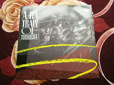 A-HA TRAIN OF THOUGHT ORIGINAL 1986 WARNER BROS UK 3 TRACK 12  45rpm VINLY  • $9.95