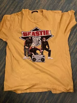 Vintage CHASER Beastie Boys Men Size M Graphic Shirt  Yellow Hip Hop Rap • $40